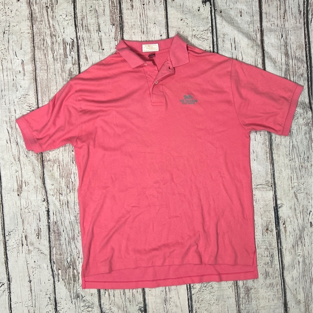 The Breakers Palm Beach Pink Golf Polo Vintage Tennis Preppy Mens Shirt